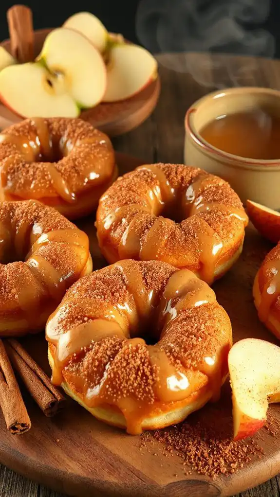 cinnamon infused apple cider doughnuts