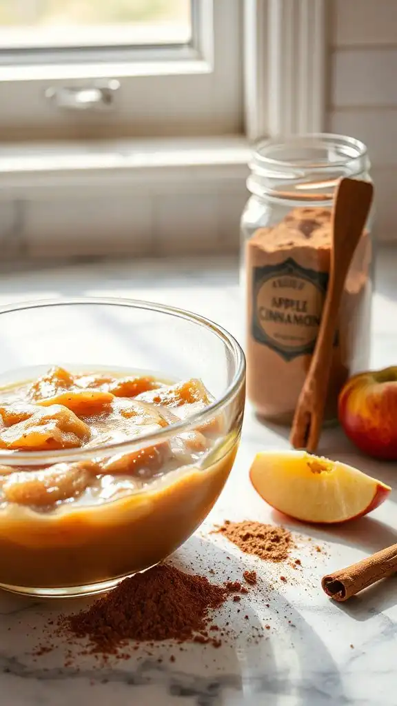 cinnamon infused chunky applesauce