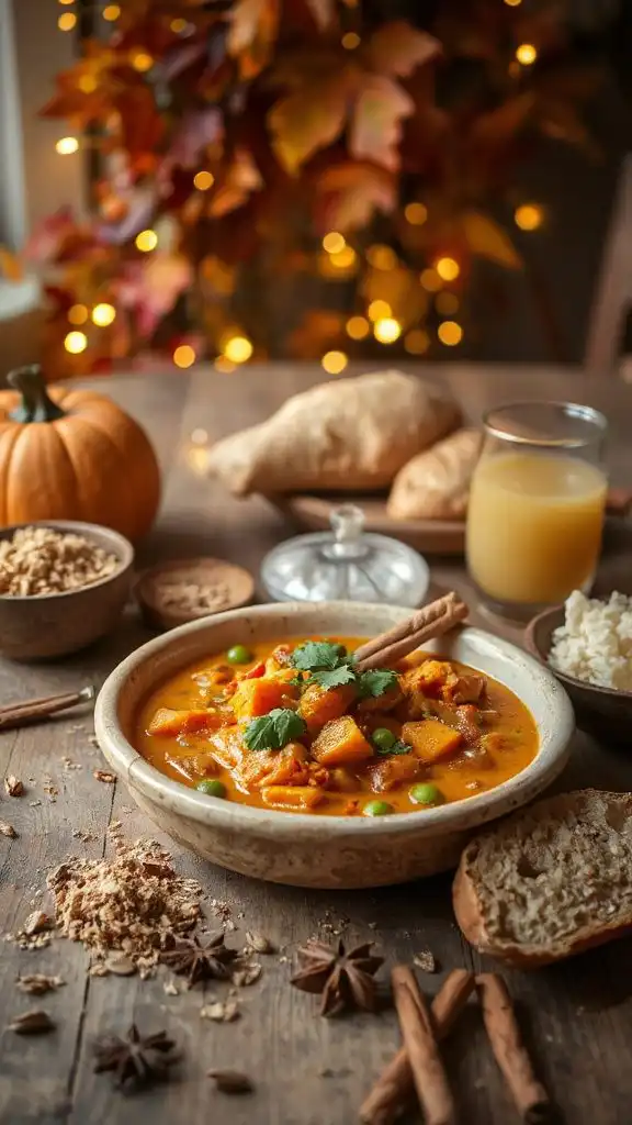cinnamon infused vegetable curry