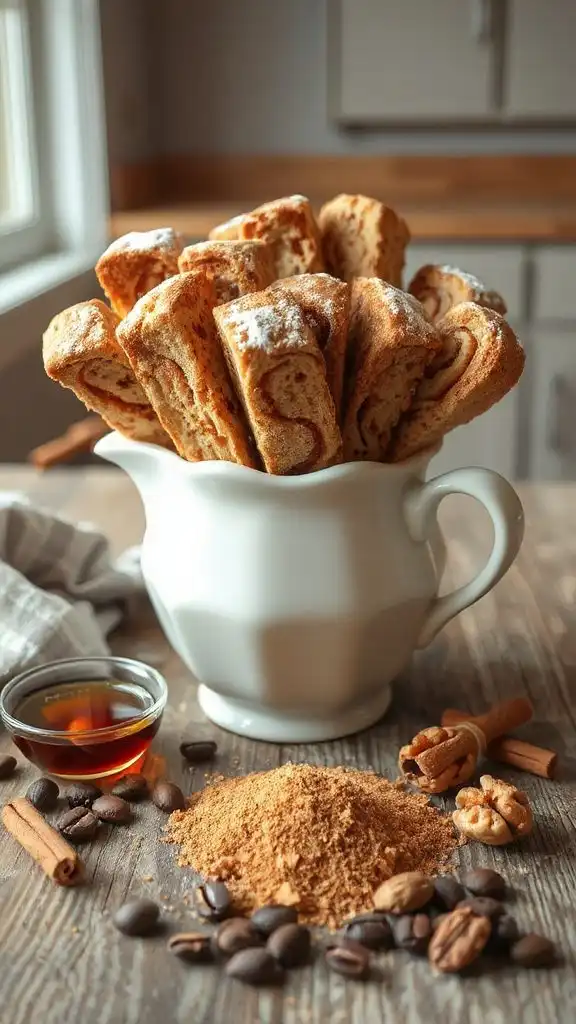 cinnamon maple baked biscotti