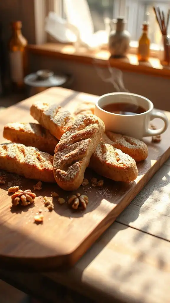 cinnamon maple biscotti delight