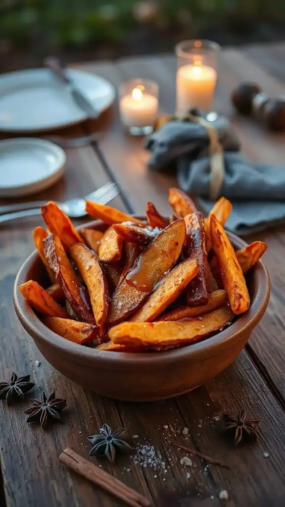 cinnamon maple sweet potato fries