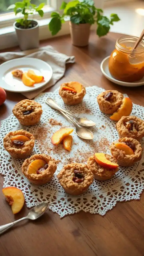 cinnamon peach oatmeal cups delight