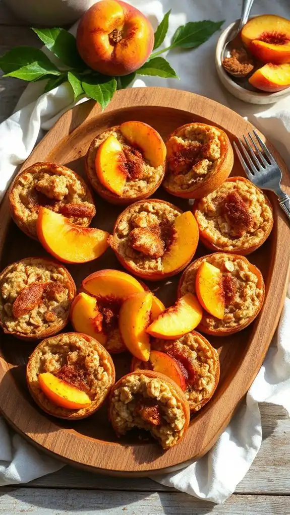 cinnamon peach oatmeal cups recipe