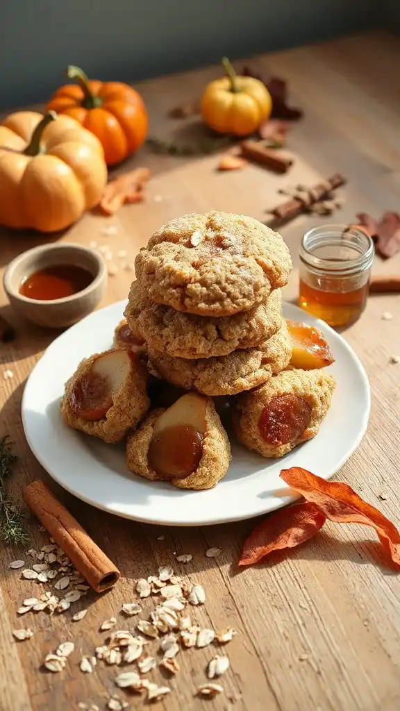 cinnamon pear oatmeal cookies