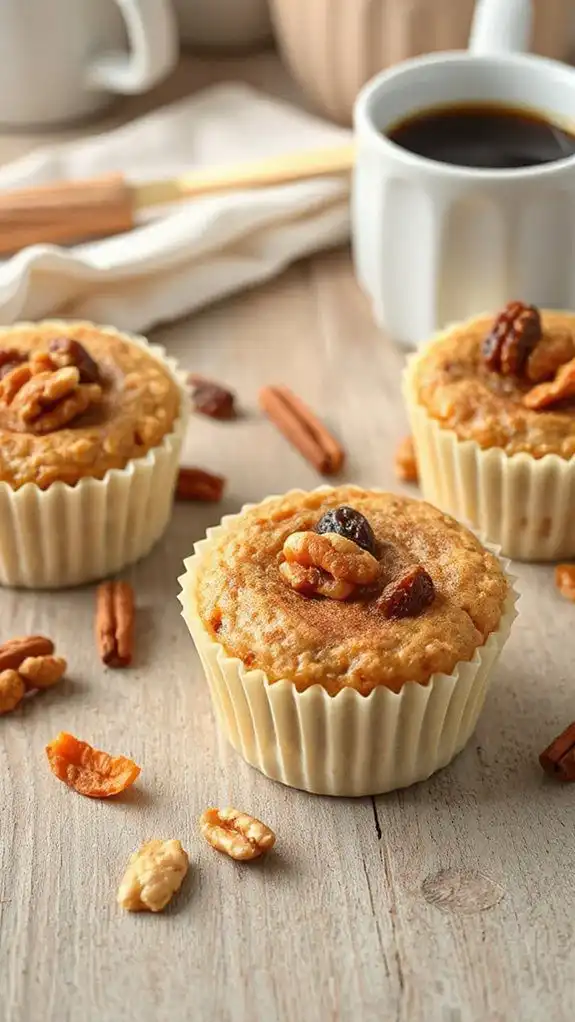 cinnamon raisin carrot oatmeal cups