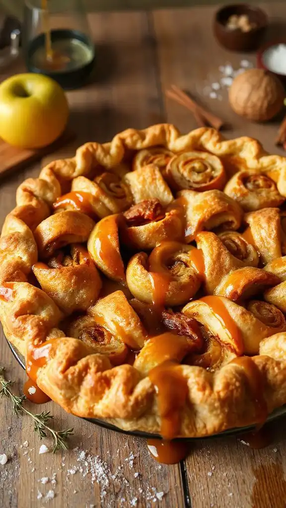 cinnamon roll apple pie