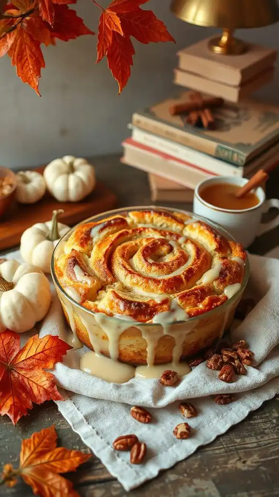 cinnamon roll bread pudding