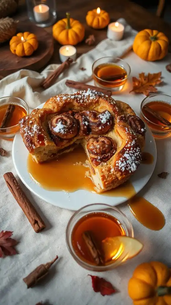 cinnamon roll bread pudding