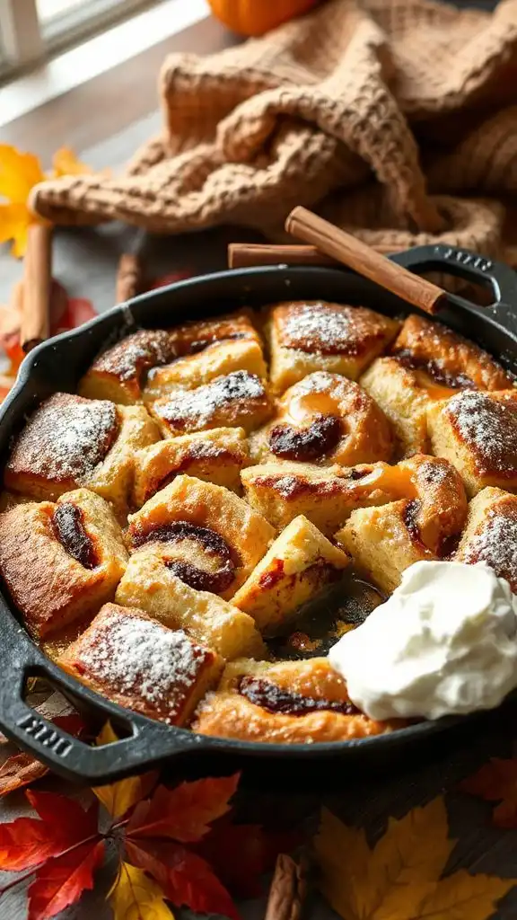 cinnamon roll bread pudding