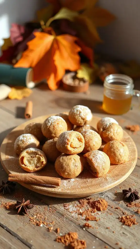 cinnamon roll inspired energy bites