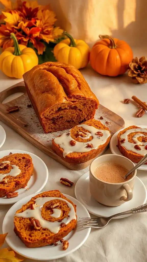 cinnamon roll pumpkin bread recipe
