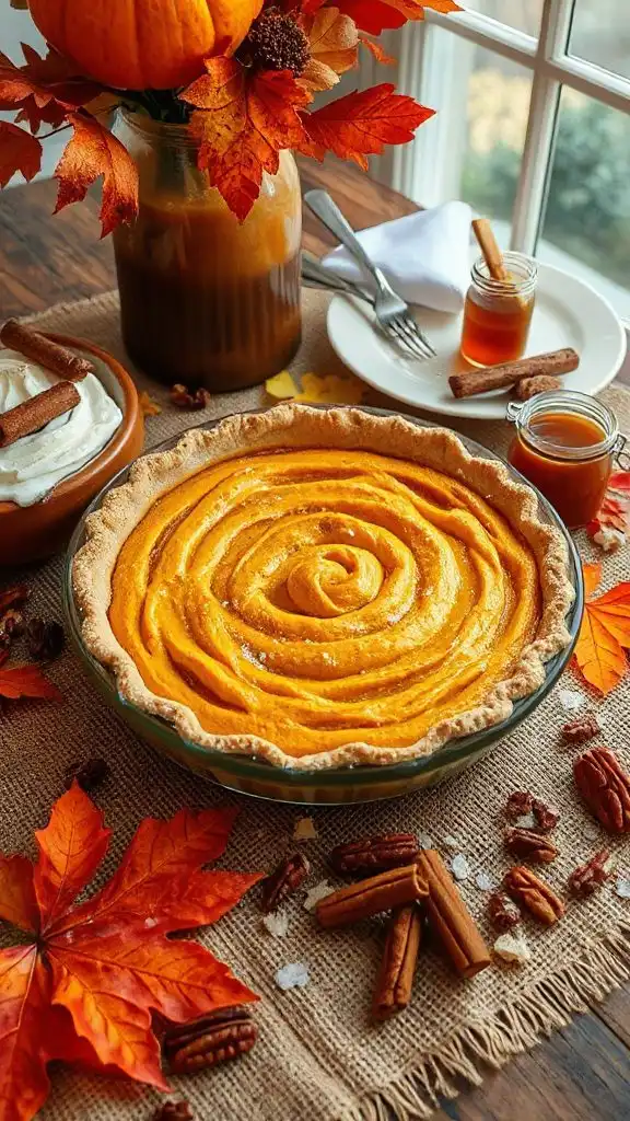 cinnamon roll pumpkin pie