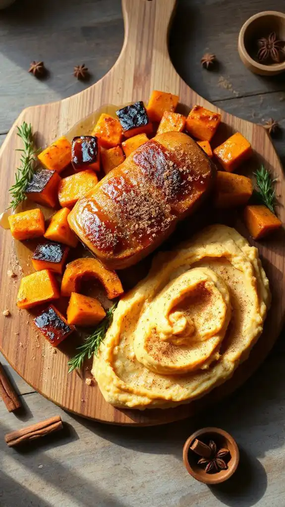 cinnamon spiced butternut squash mash