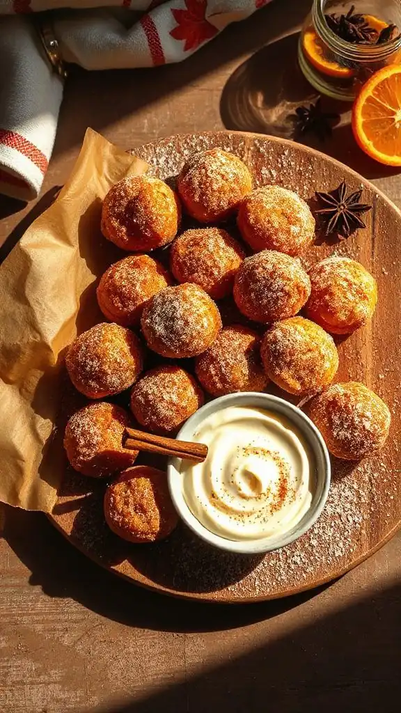 cinnamon sugar pumpkin doughnuts