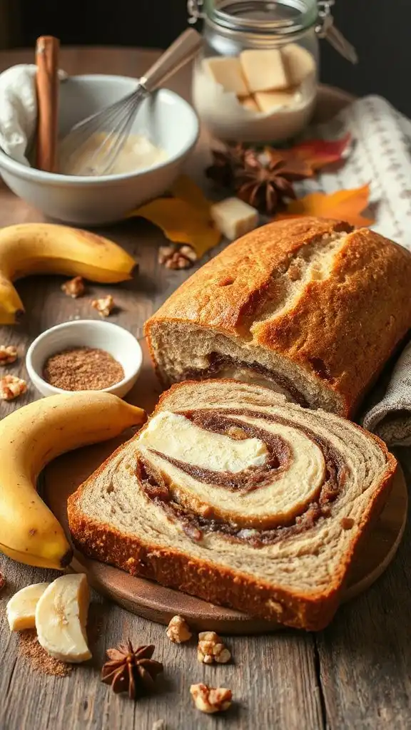 cinnamon swirl banana bread