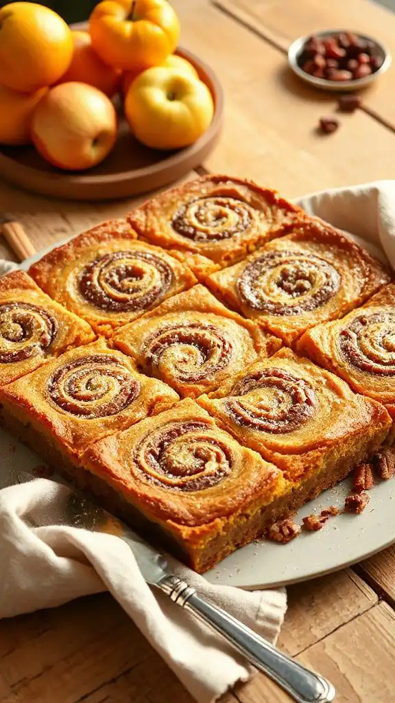 cinnamon swirl pumpkin bars