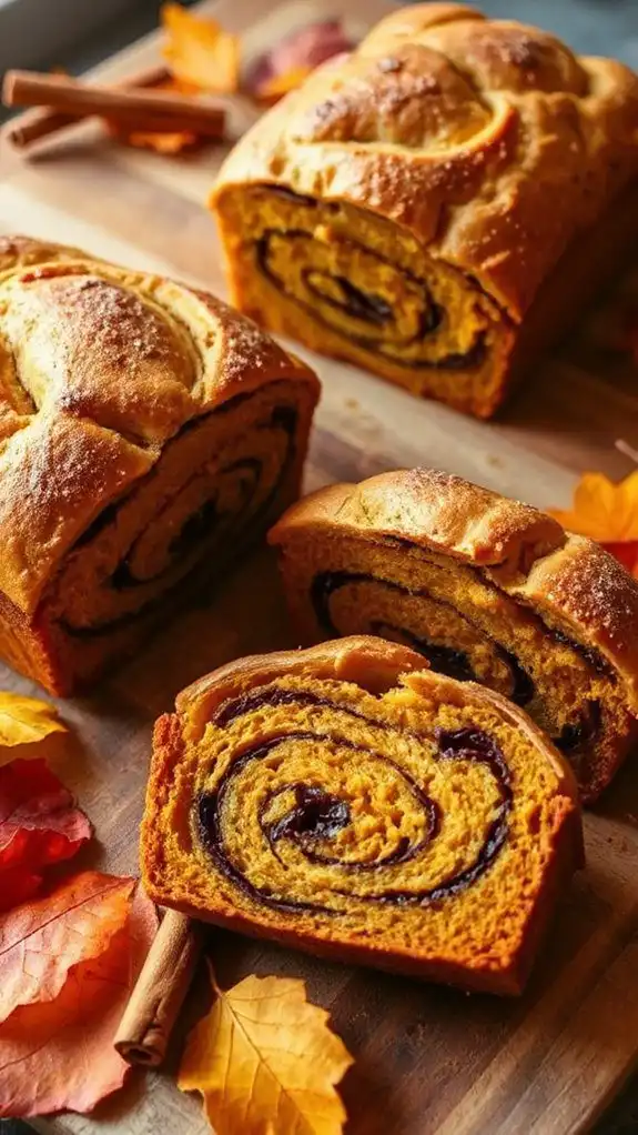 cinnamon swirl pumpkin bread