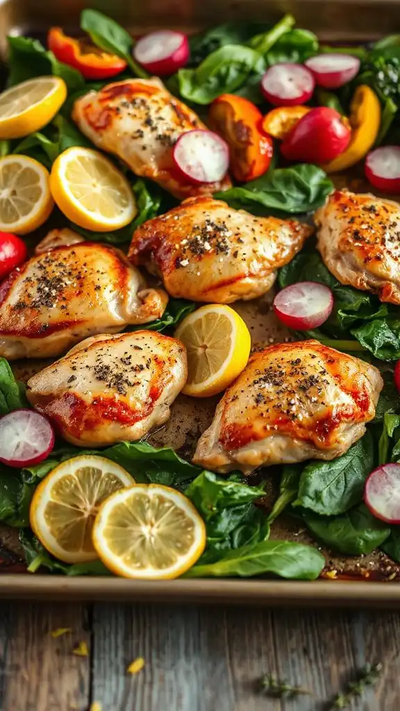 citrus chicken with spinach