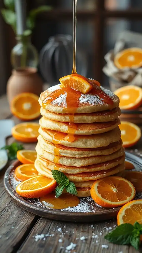 citrus infused fluffy pancakes