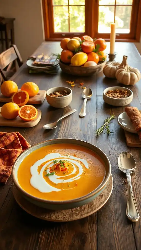 citrus infused sweet potato soup