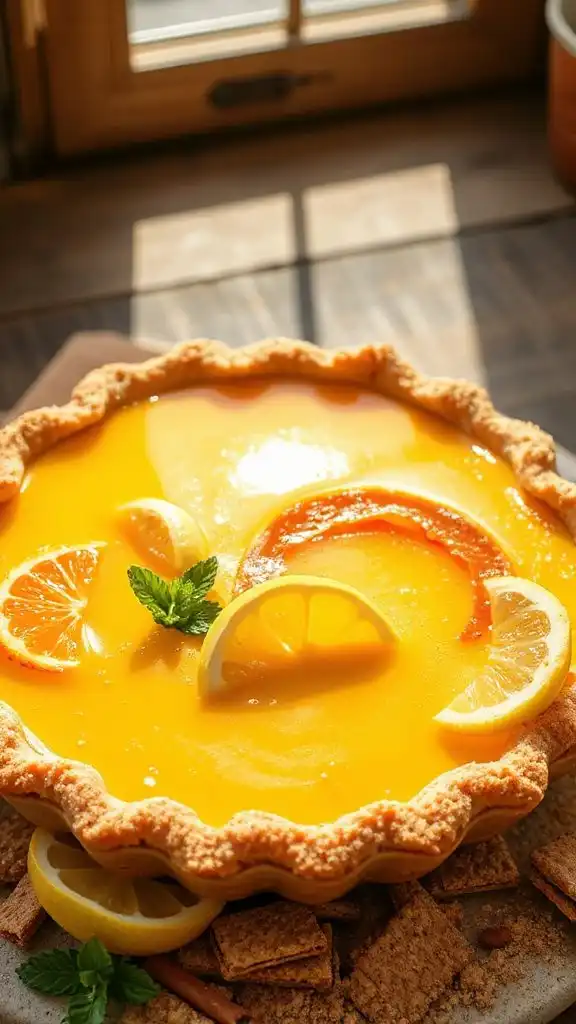 citrus squash custard pie