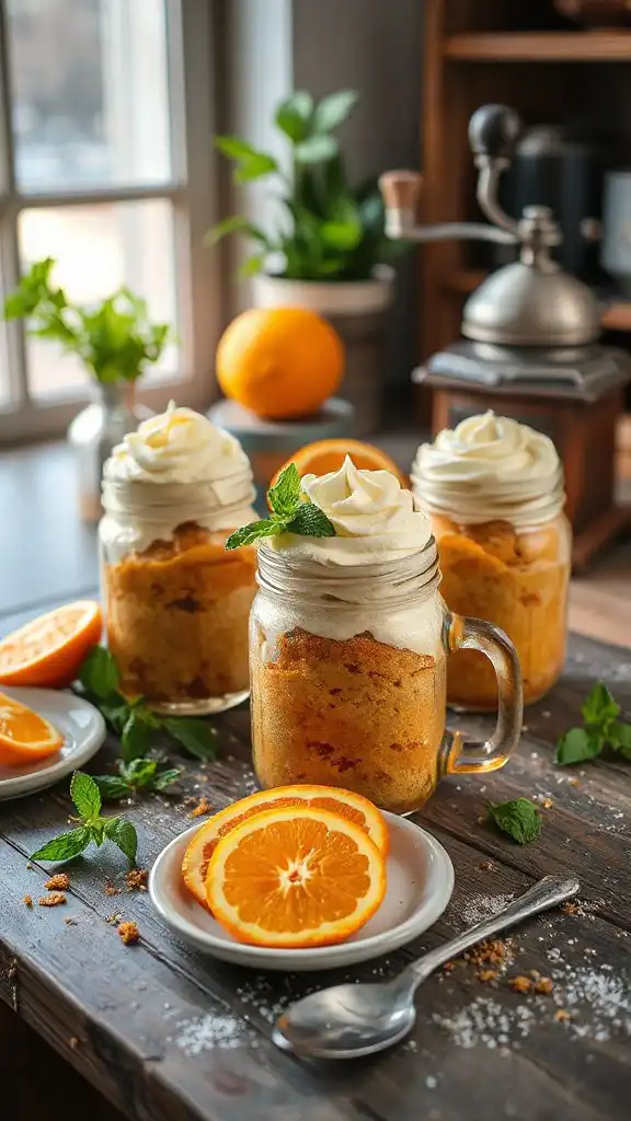 citrusy coffee cake jars