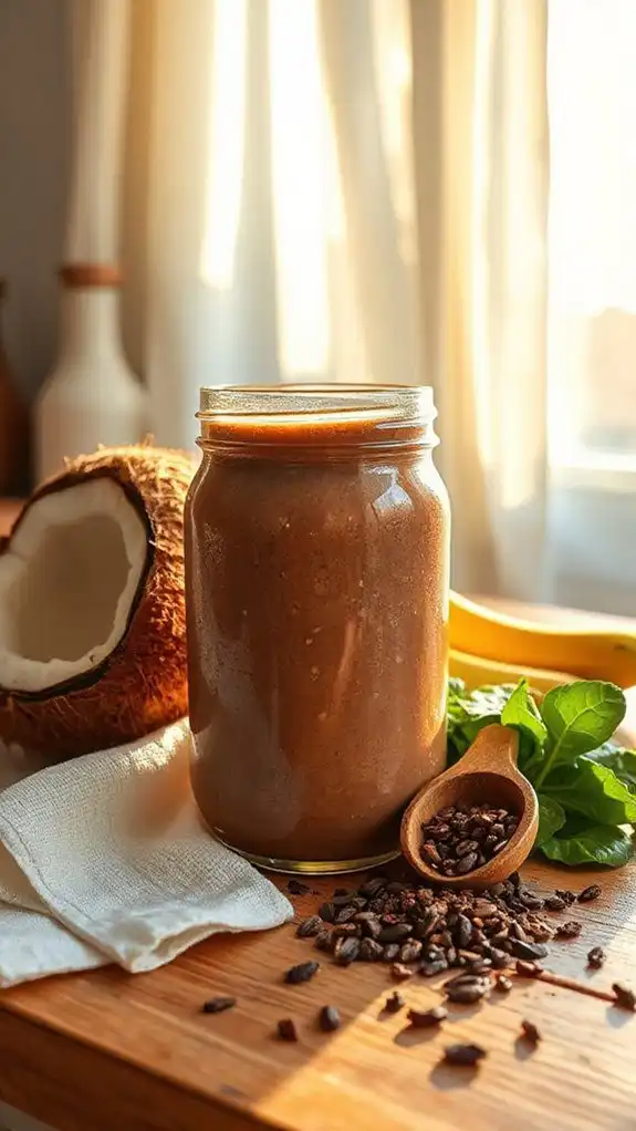 cocoa coconut protein smoothie