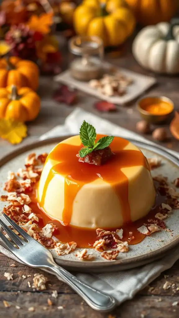 coconut caramel flan dessert