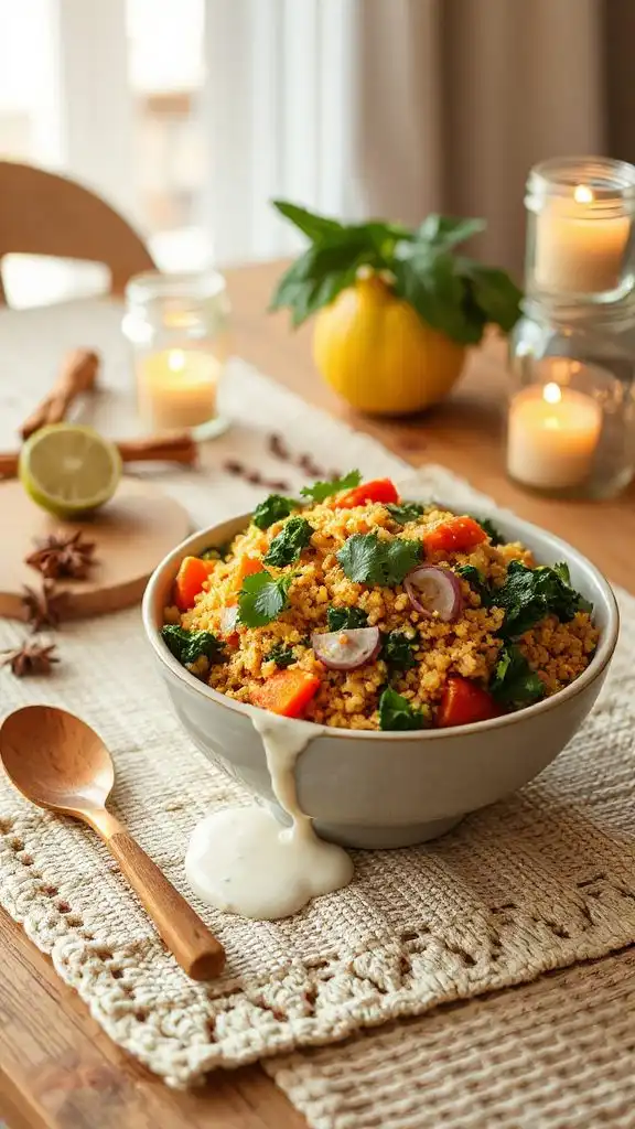 coconut curry quinoa bowls