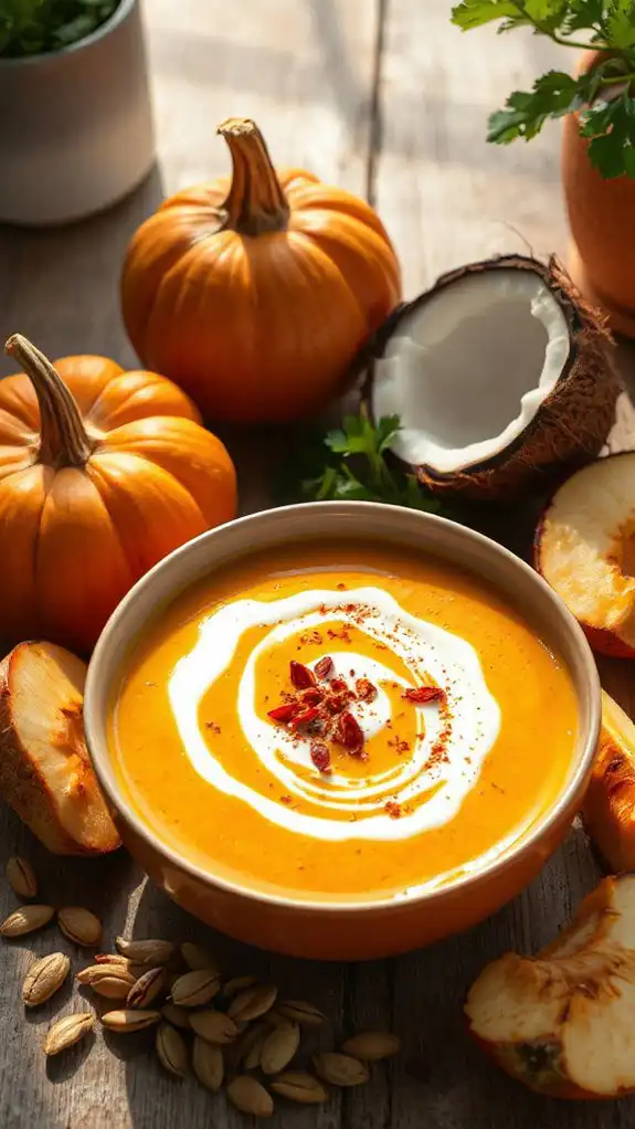 coconut pumpkin apple soup