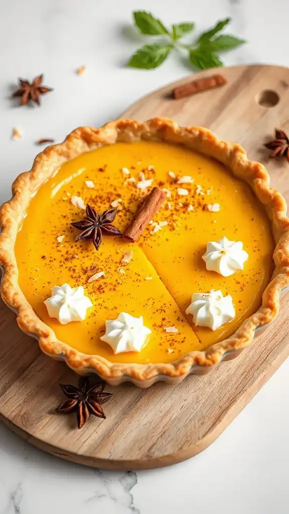 coconut squash custard pie