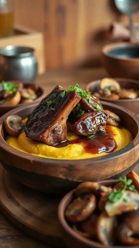coffee braised short ribs polenta