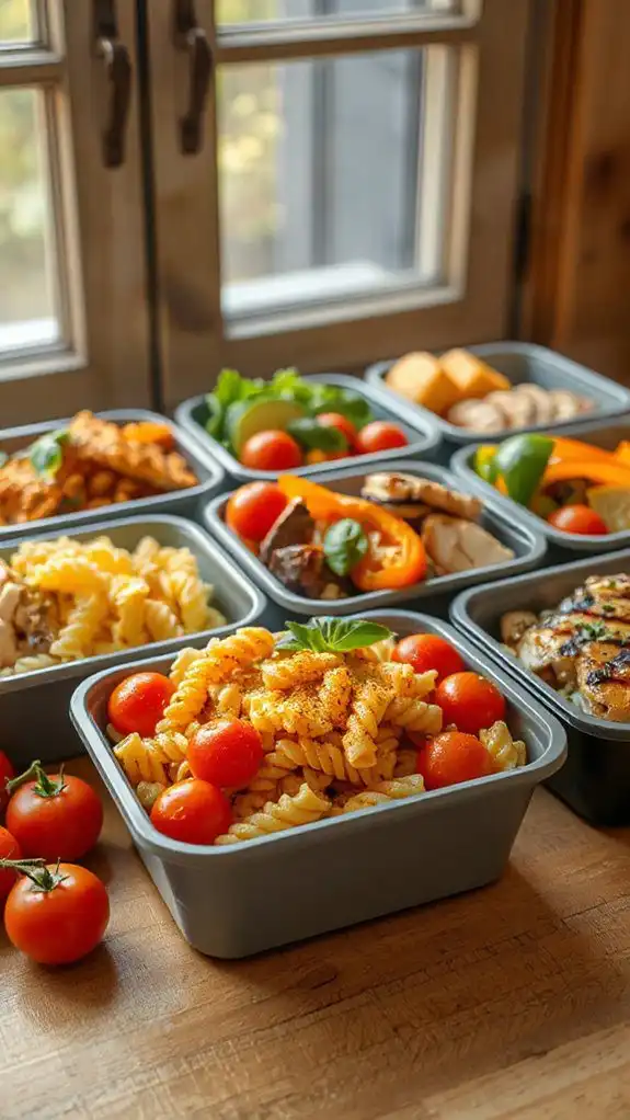 colorful cherry tomato pasta salad