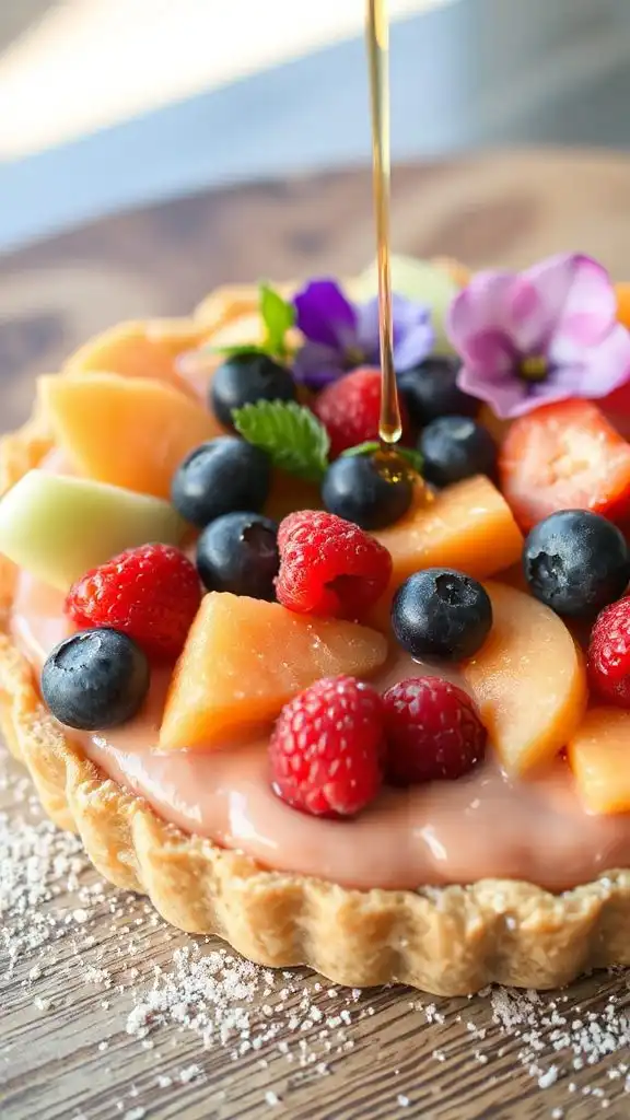 colorful fruit tart creation