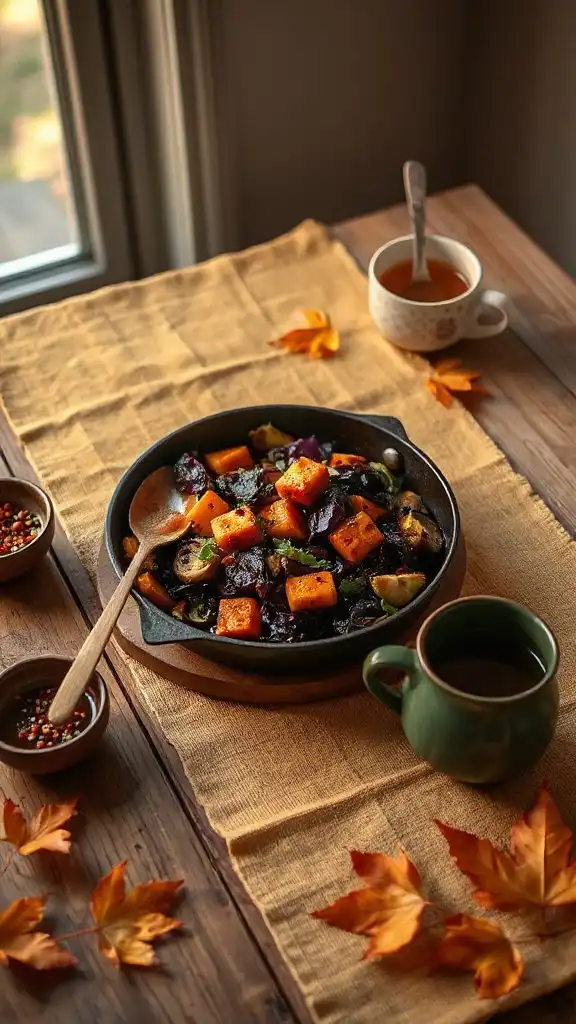 colorful healthy autumn stir fry
