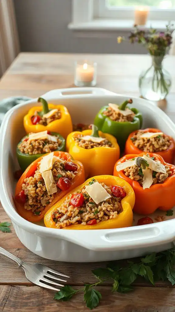 colorful hearty stuffed peppers
