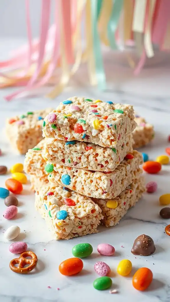 colorful marshmallow cereal treats
