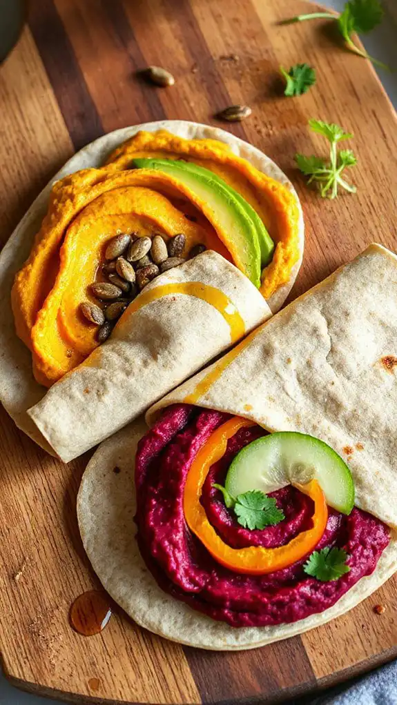 colorful nourishing hummus dip