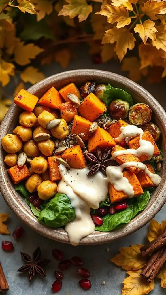 colorful nutritious fall bowl