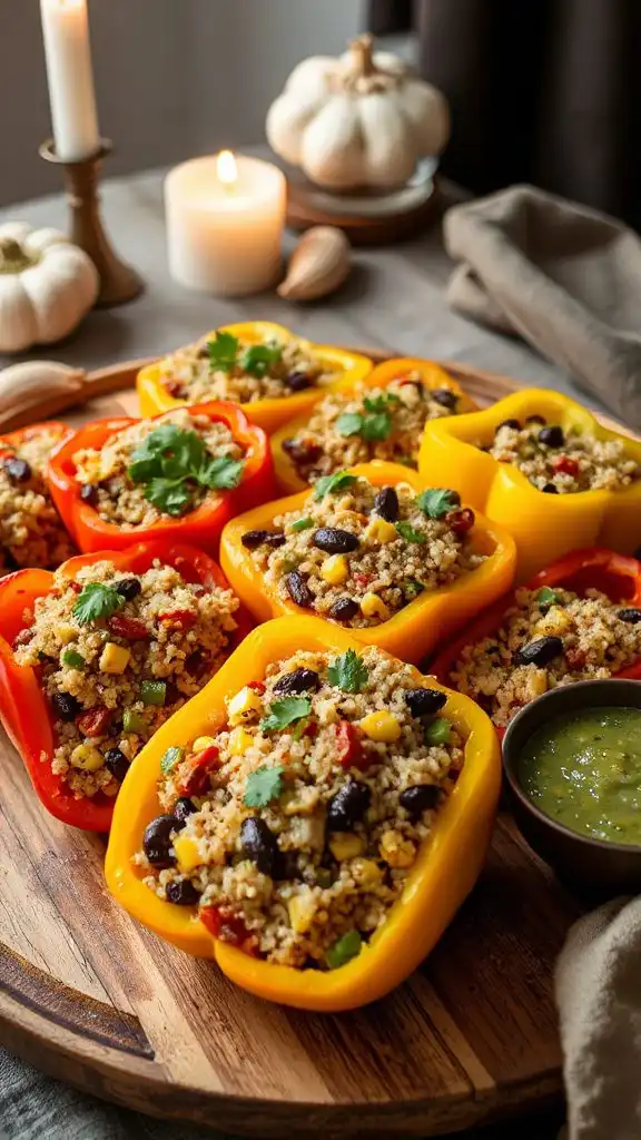colorful quinoa bell peppers