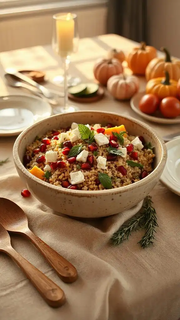 colorful quinoa pomegranate salad