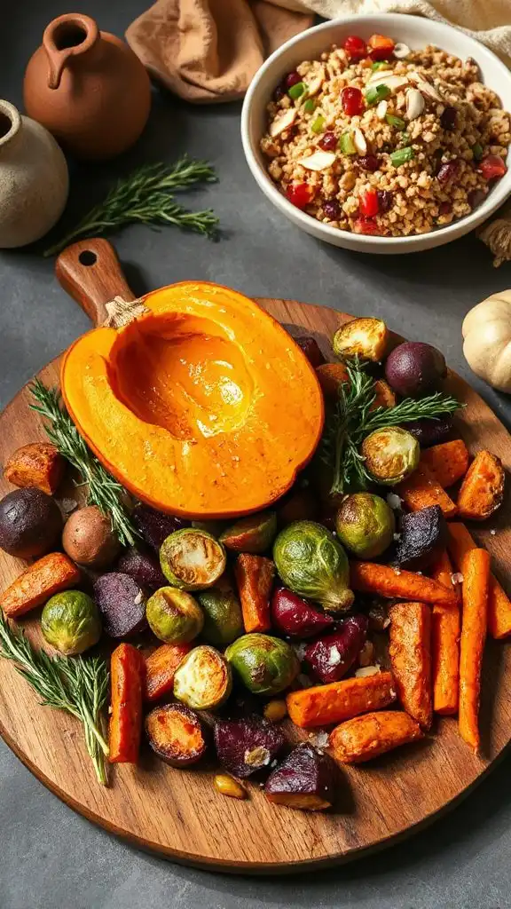 colorful roasted autumn vegetables