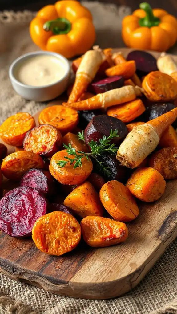 colorful roasted beet salad