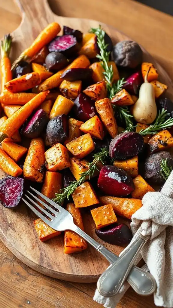 colorful root vegetable medley