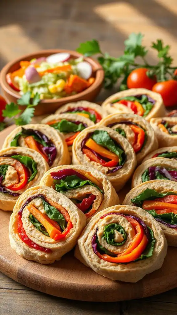colorful turkey veggie wraps