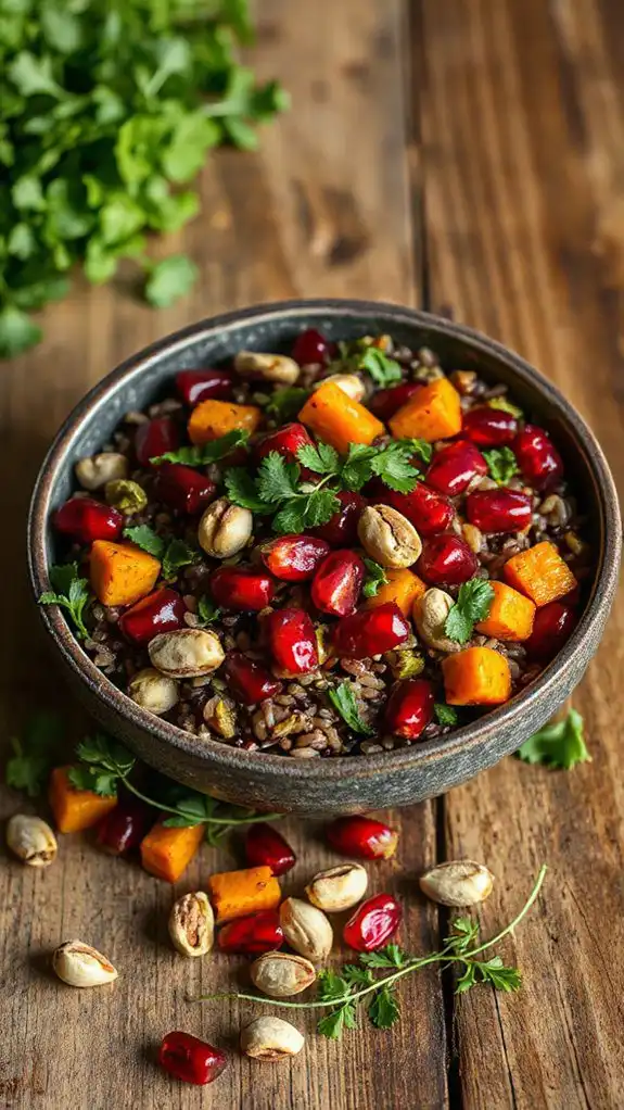 colorful wild rice bowl