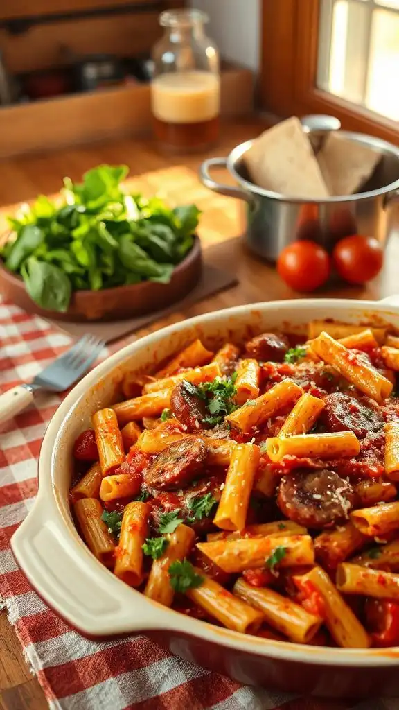comforting baked ziti dish