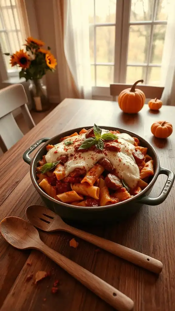 comforting baked ziti dish