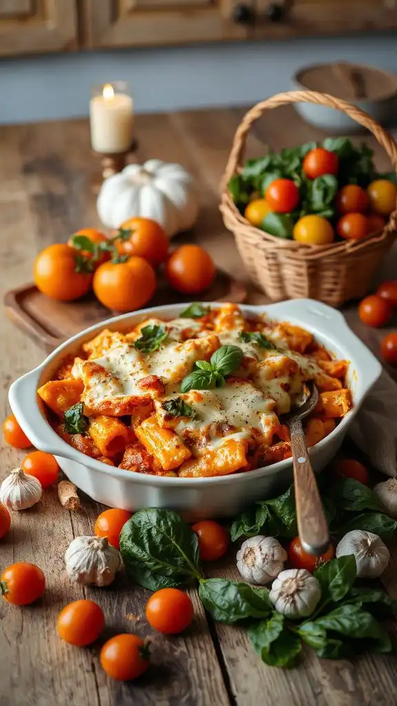 comforting baked ziti dish